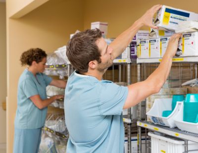 Nurses searching for medical supplies